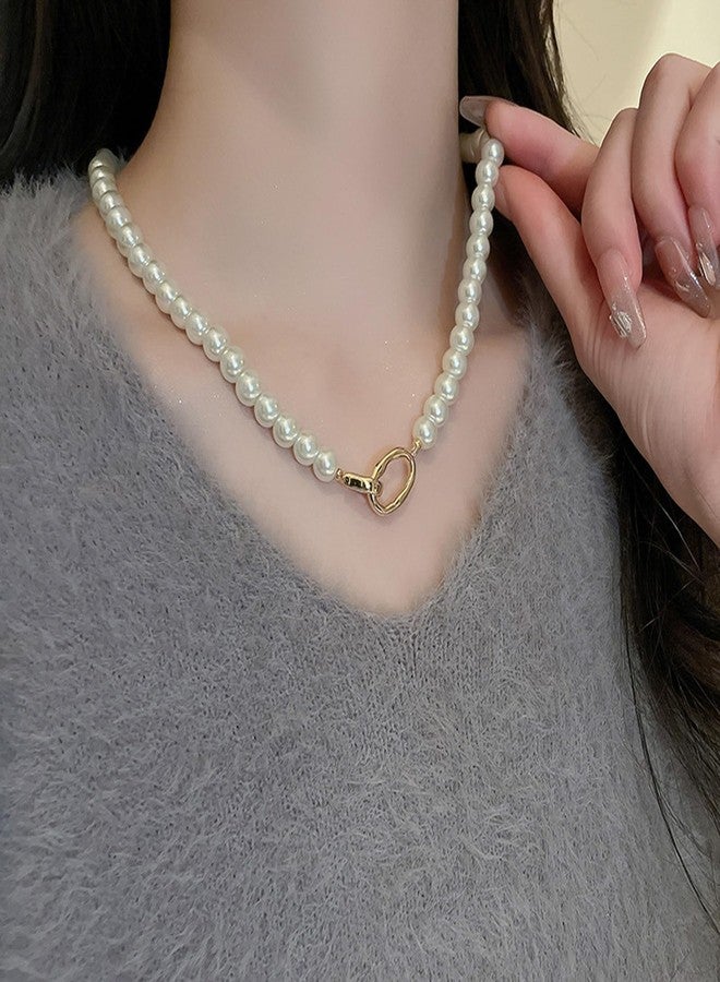 JAVARNV Stocking Stuffers Holiday Outfits for Women 2024 Pearl Choker Necklace Pearl Necklaces for Women Wedding Pearl Beaded Necklace Dainty Pearl Jewelry for Wedding - Image 2